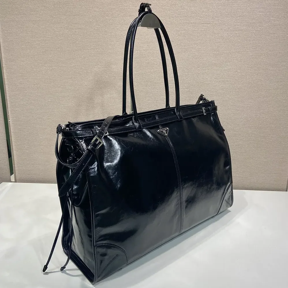 Prada Bonnie Leather Tote Bag for Unisex