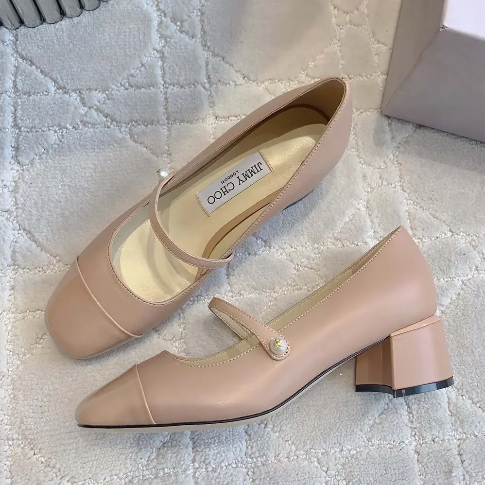 Jimmy Choo Elisa 45 Ballet Pink Nappa and Patent Leather Pumps for Women