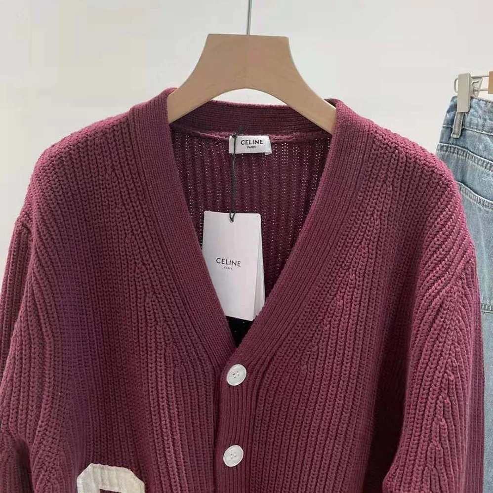 Celine College Cardigan in Cotton for Men