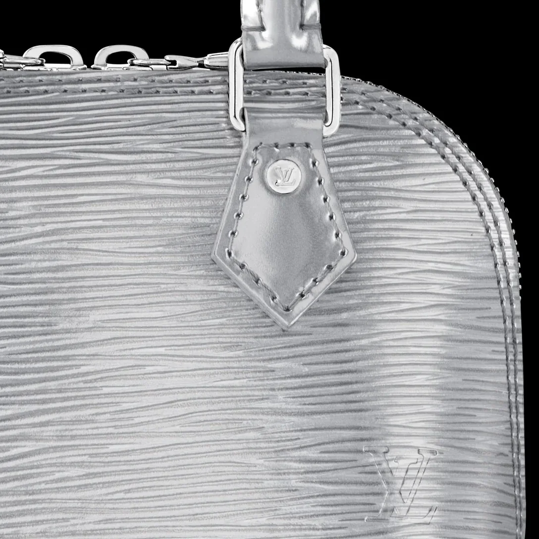 Louis Vuitton Nano Alma Top Handle Bag in Silver Silver Hardware Louis Vuitton Nano Alma Top Handle Bag in Silver Silver Hardware