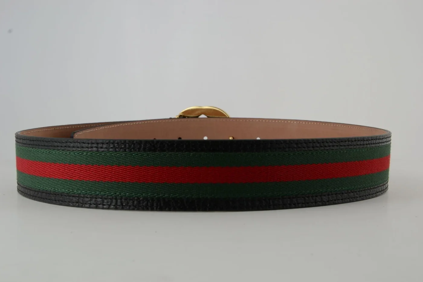 GG Red & Green Stripe Gold Buckle