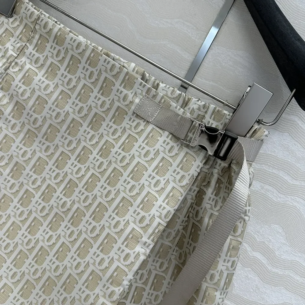 Dior Skort Beige Technical Jacquard Taffeta with Dior Oblique Motif for Women