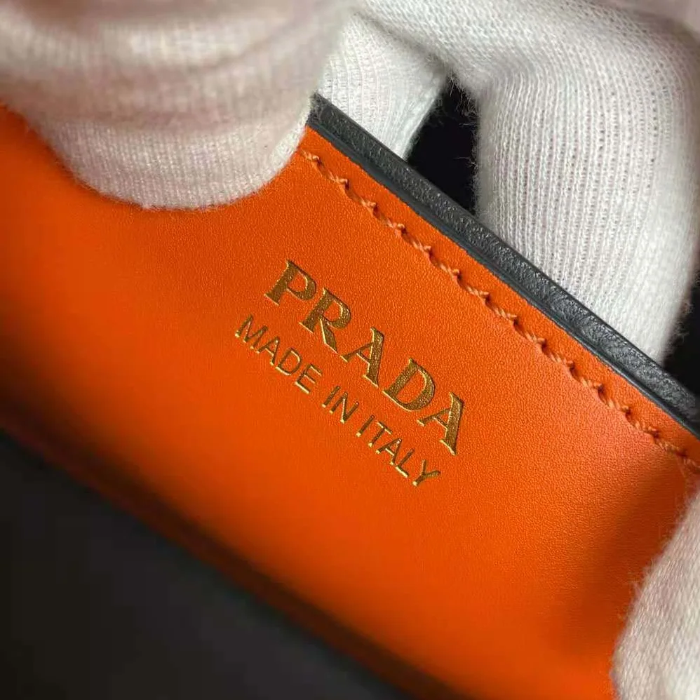 Prada Medium Saffiano Leather Prada Matinee Bag for Women in Orange