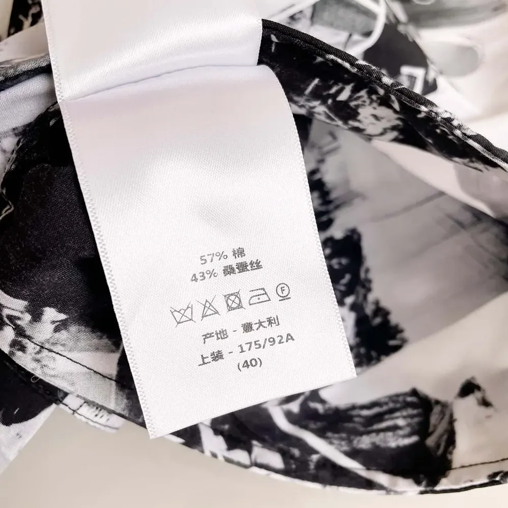 Dior Mid-Length Shirtdress Black and White Cotton and Silk Poplin for Women