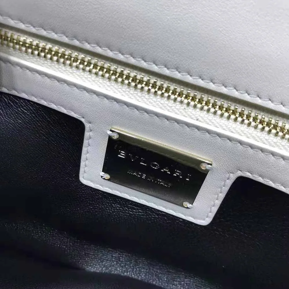 Bvlgari Serpenti Cabochon Shoulder Bag for Women in White
