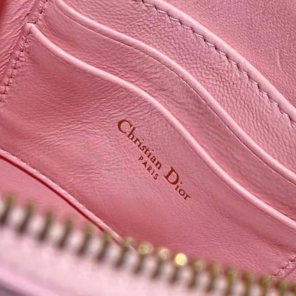 Dior Saddle Shoulder Pouch Melocoton Pink Goatskin for Women