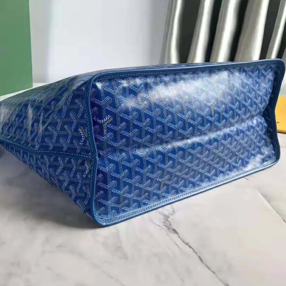 Goyard Sac Saint Louis GM in Goyardine Canvas & Chevroches Calfskin for Women in Blue Goyard Sac Saint Louis GM in Goyardine Canvas & Chevroches Calfskin for Women in Blue