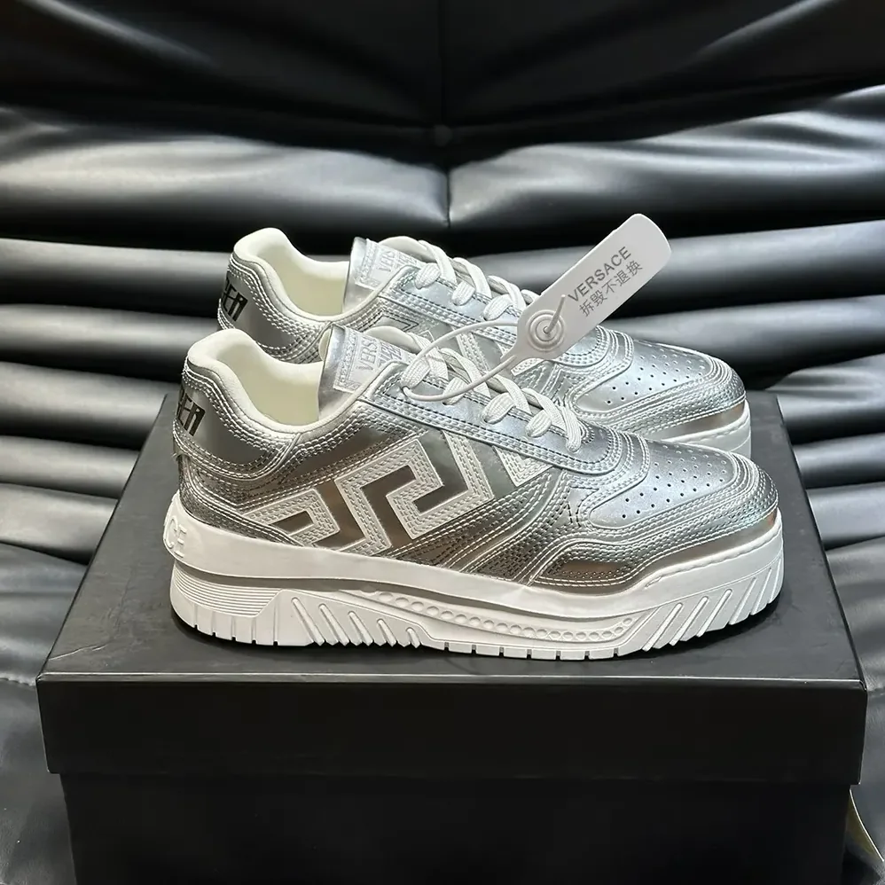 Versace Metallic Greca Odissea Sneakers for Unisex