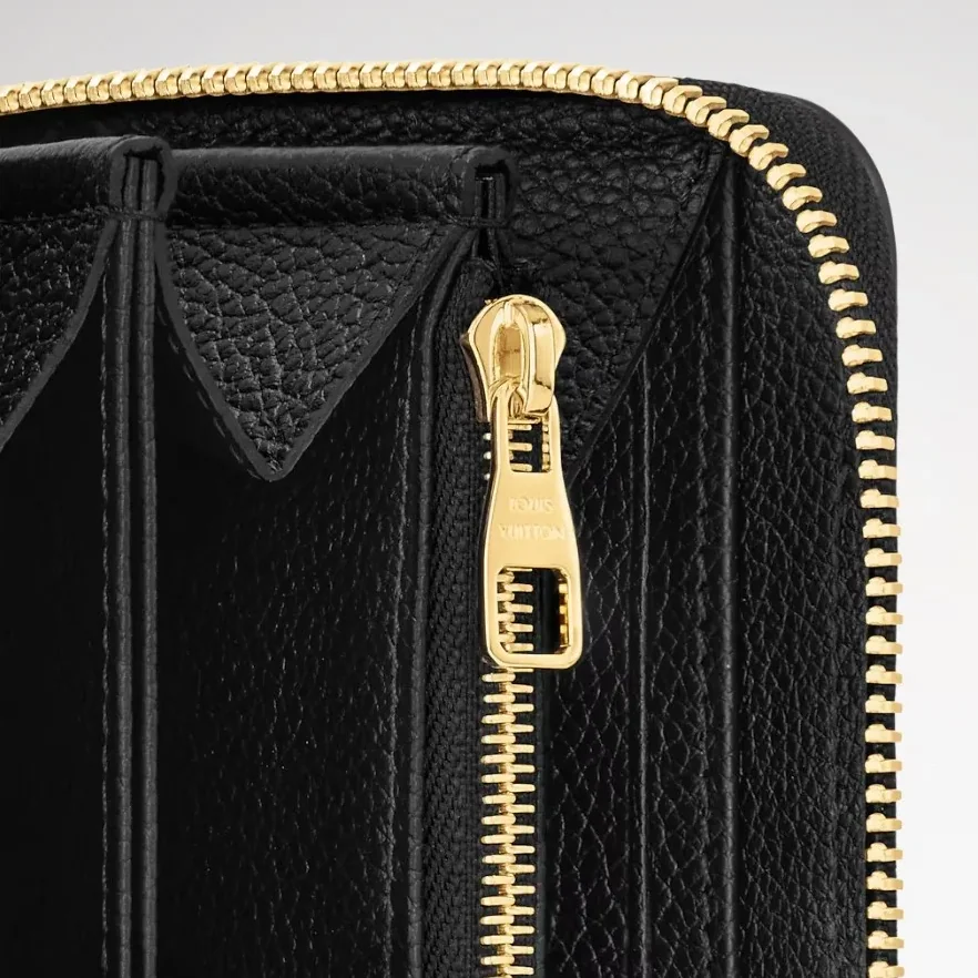 Louis Vuitton Zippy Wallet Monogram Empreinte Black in Beige / Louis Vuitton Zippy Wallet Monogram Empreinte Black in Beige /