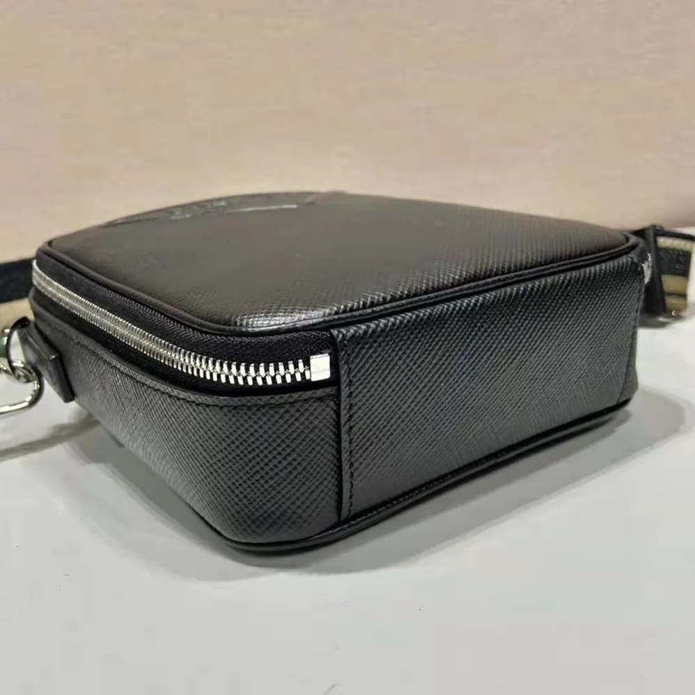Prada Saffiano Leather Shoulder Bag for Women in Black