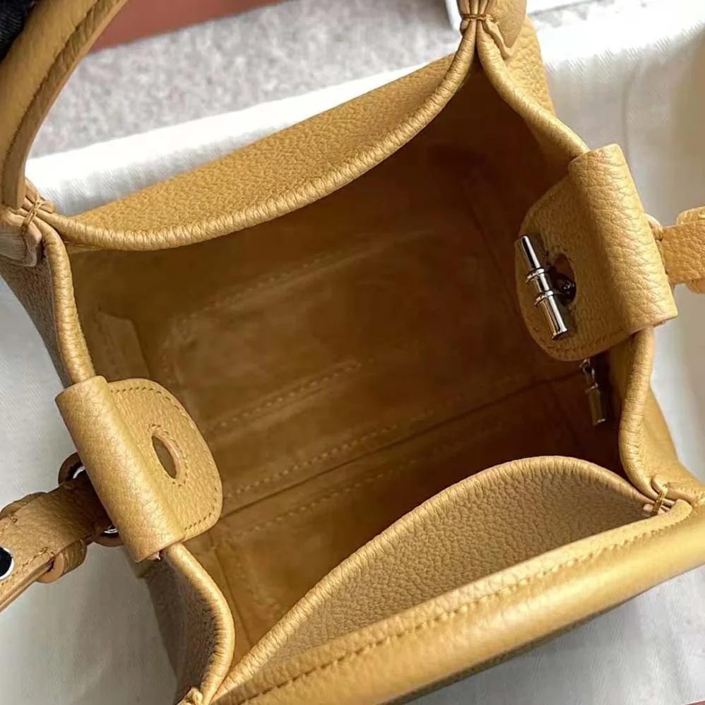 Loro Piana Micro Bale Bag in Calfskin Leather for Women in Brown Loro Piana Micro Bale Bag in Calfskin Leather for Women in Brown