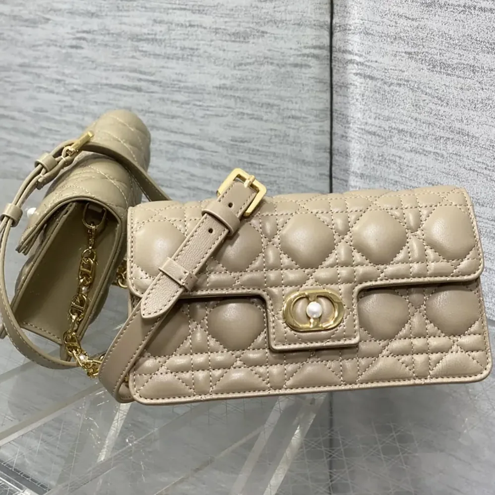 Dior Jolie Mini Bag Powder Beige Cannage Lambskin for Women Dior Jolie Mini Bag Powder Beige Cannage Lambskin for Women
