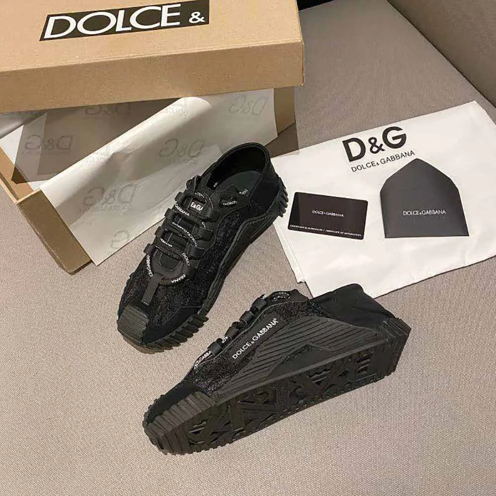 Dolce Gabbana D&G Ns1 Slip on Sneakers in Mixed Materials for Women Dolce Gabbana D&G Ns1 Slip on Sneakers in Mixed Materials for Women