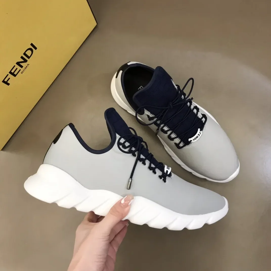 Fendi FD Faster Trainers Grey Fendi FD Faster Trainers Grey