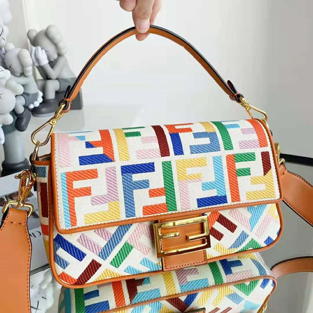 Fendi Baguette Beige Canvas Bag for Women Fendi Baguette Beige Canvas Bag for Women