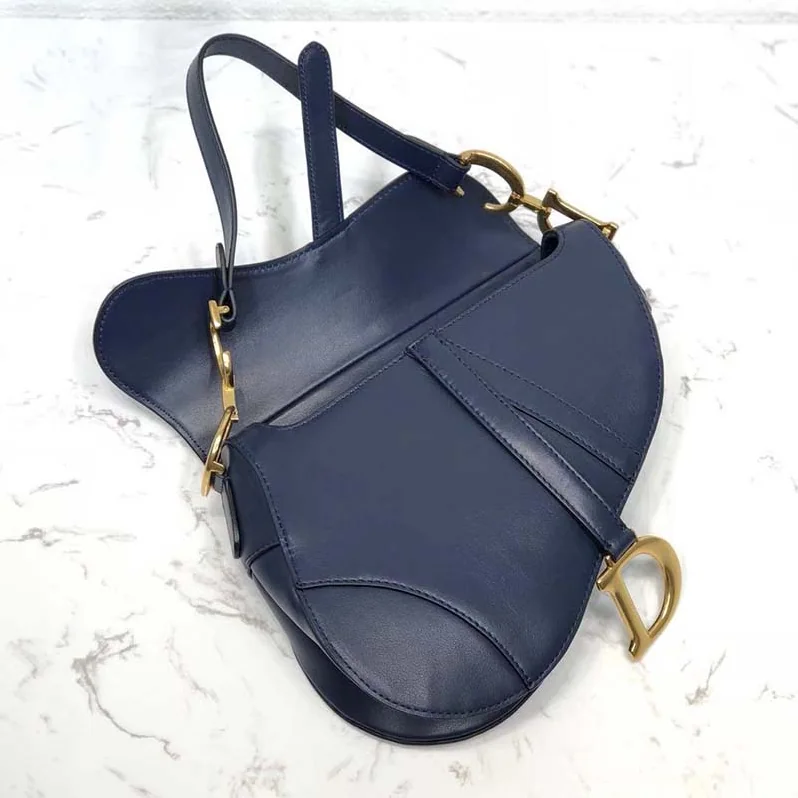 Dior Mini Saddle Bag in Blue Calfskin for Women Dior Mini Saddle Bag in Blue Calfskin for Women