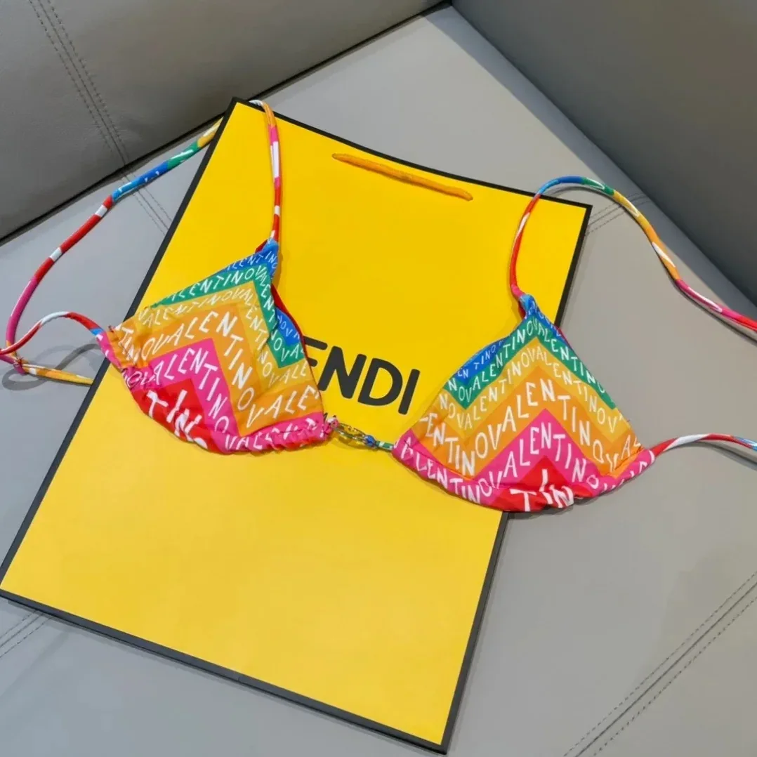 Valentino Chevron Lycra 24 Bikini Multicolor