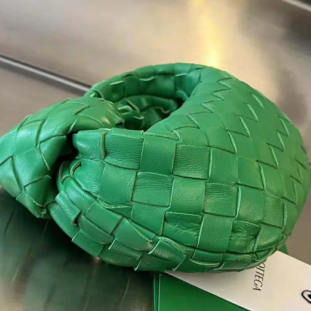 Bottega Veneta Candy Jodie Micro Intrecciato Leather Top Handle Bag for Women in Green Bottega Veneta Candy Jodie Micro Intrecciato Leather Top Handle Bag for Women in Green