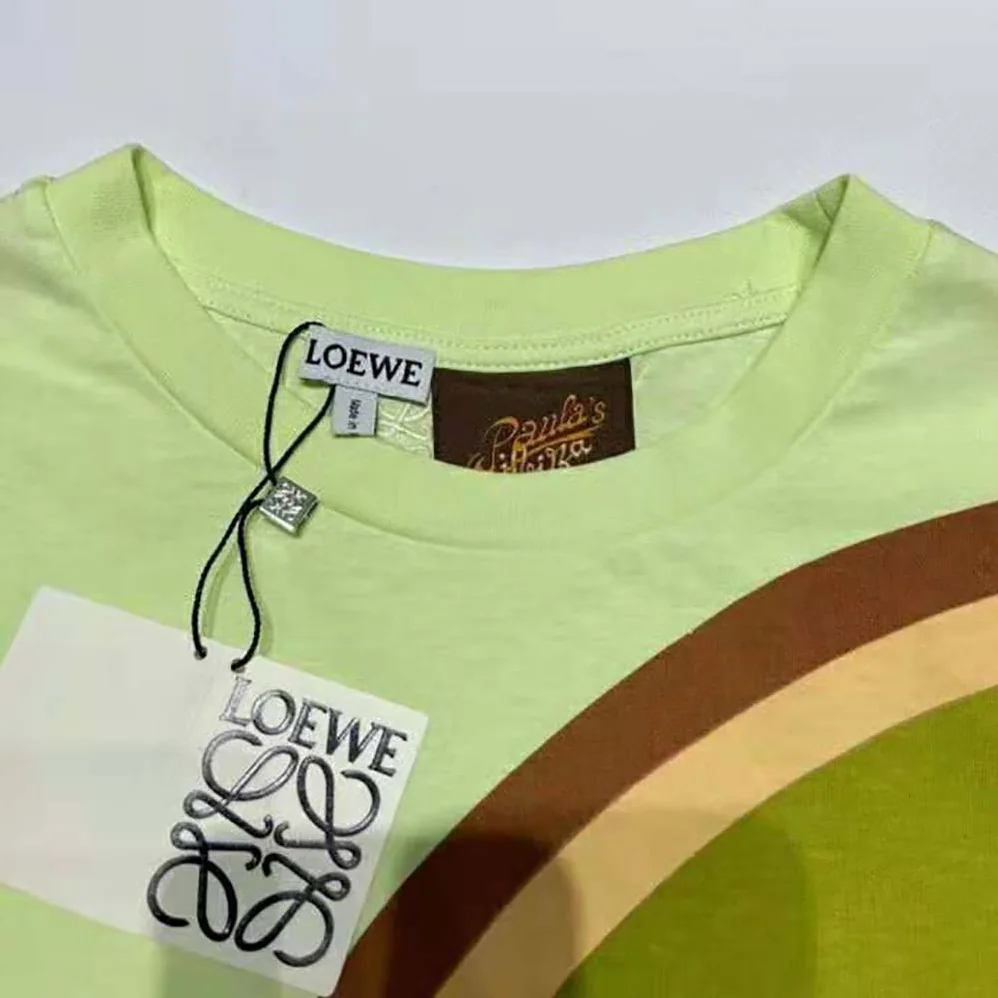 Loewe Kiwi T-shirt in Cotton for Women in Green Loewe Kiwi T-shirt in Cotton for Women in Green