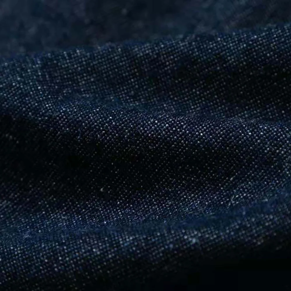 Dior Overshirt Navy Blue Flocked Technical Cotton Denim for Men Dior Overshirt Navy Blue Flocked Technical Cotton Denim for Men