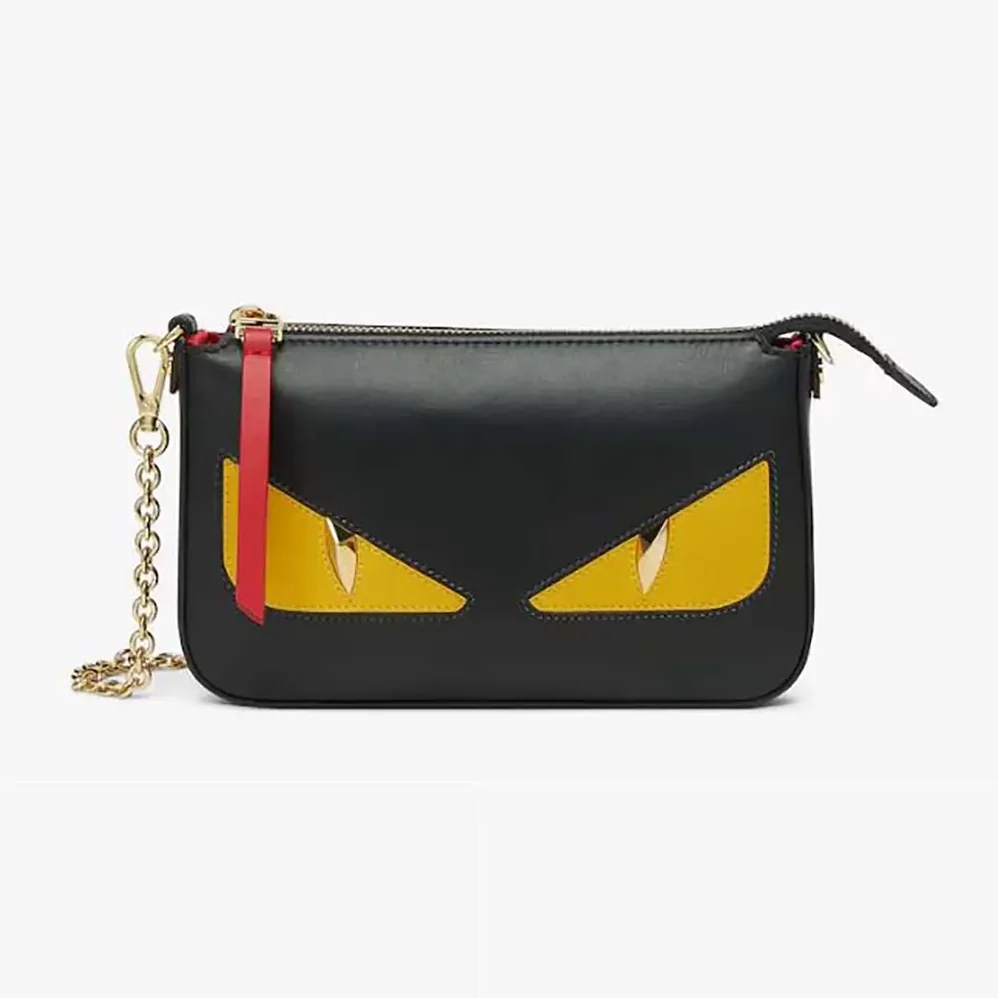 Fendi Baguette Pouch Lunar New Year Black Leather Pouch for Women Fendi Baguette Pouch Lunar New Year Black Leather Pouch for Women