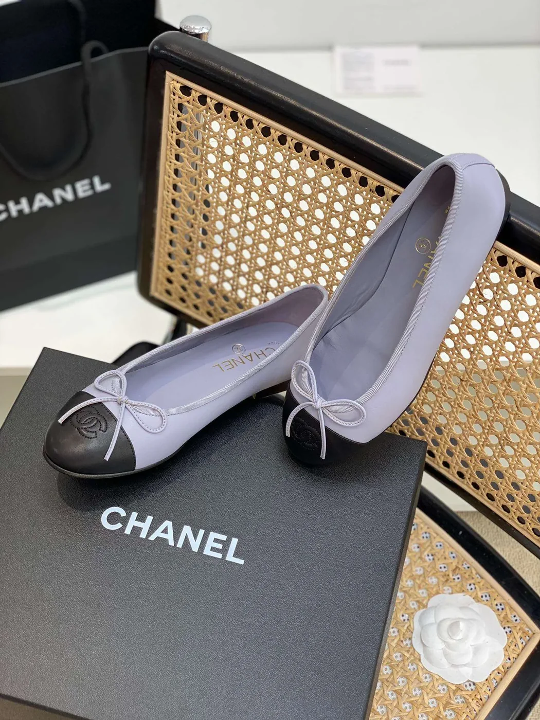 Chanel Ballet Flats Light Purple
