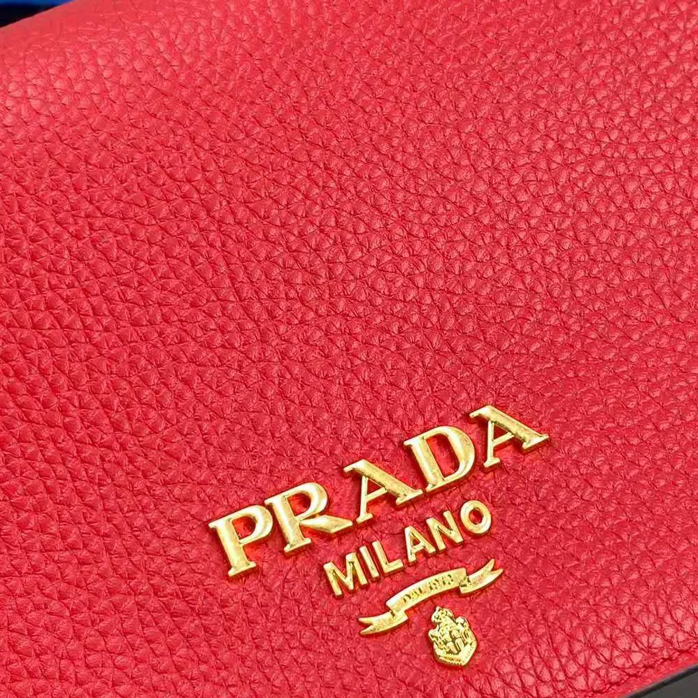 Prada Calf Leather Shoulder Bag for Women in Red