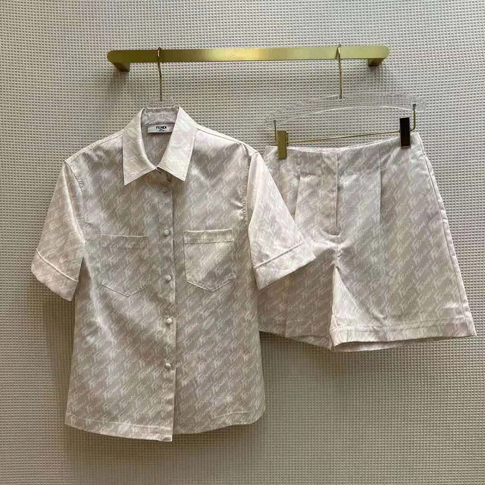 Fendi Pink Chambray Shirt Classic Collar and Patch Pockets for Women Fendi Pink Chambray Shirt Classic Collar and Patch Pockets for Women