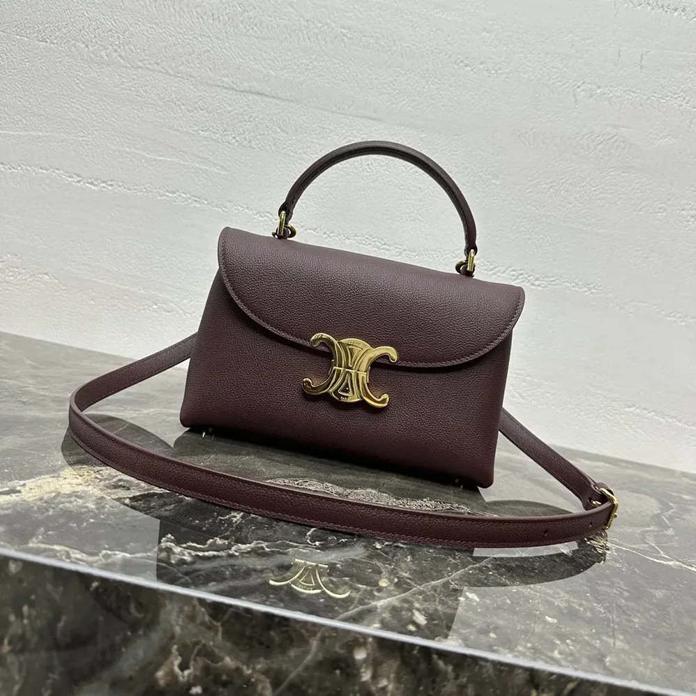 Celine Teen Nino Bag in Smooth Satinated Calfskin for Women in Burgundy Celine Teen Nino Bag in Smooth Satinated Calfskin for Women in Burgundy