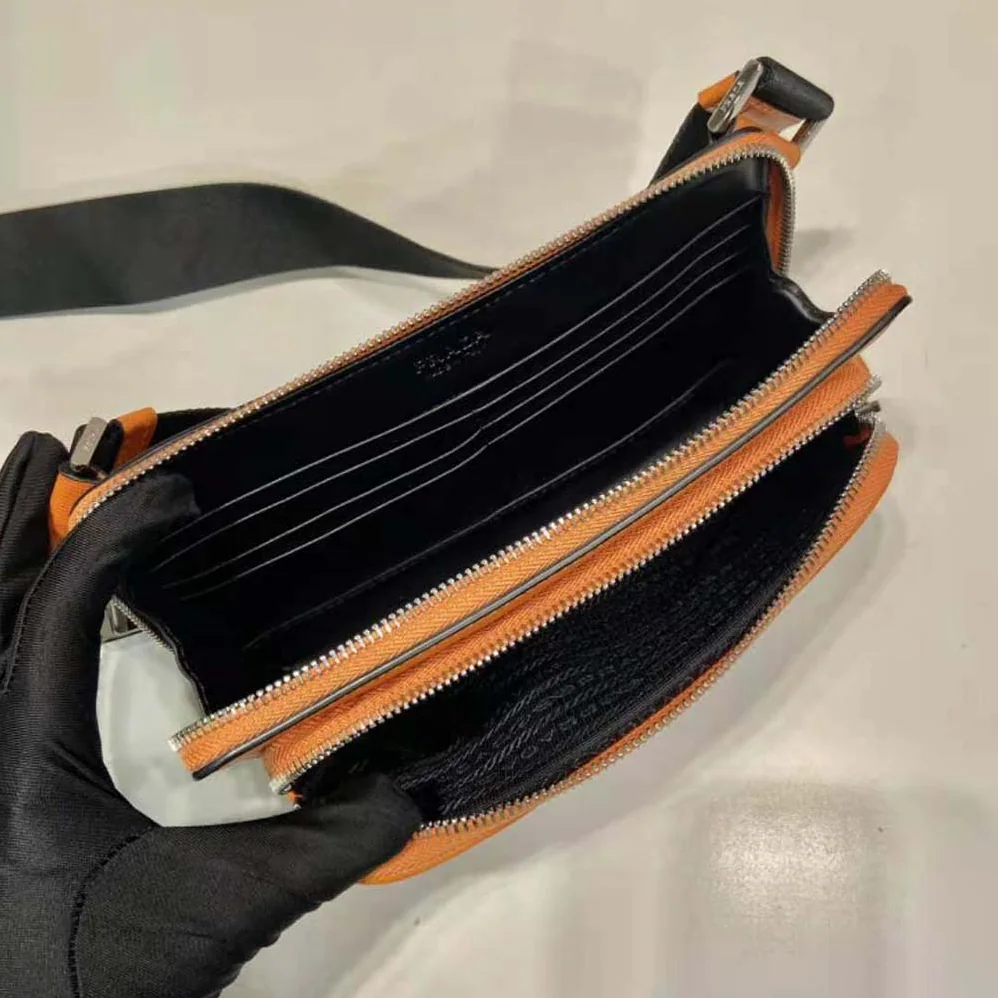 Prada Saffiano Leather Belt Bag for Men in Orange Prada Saffiano Leather Belt Bag for Men in Orange