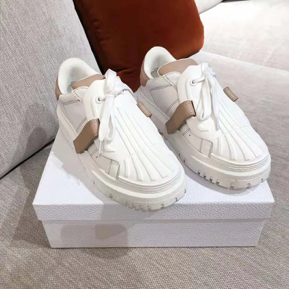 Dior Dior-id Sneaker White and Nude Calfskin and Rubber for Women Dior Dior-id Sneaker White and Nude Calfskin and Rubber for Women