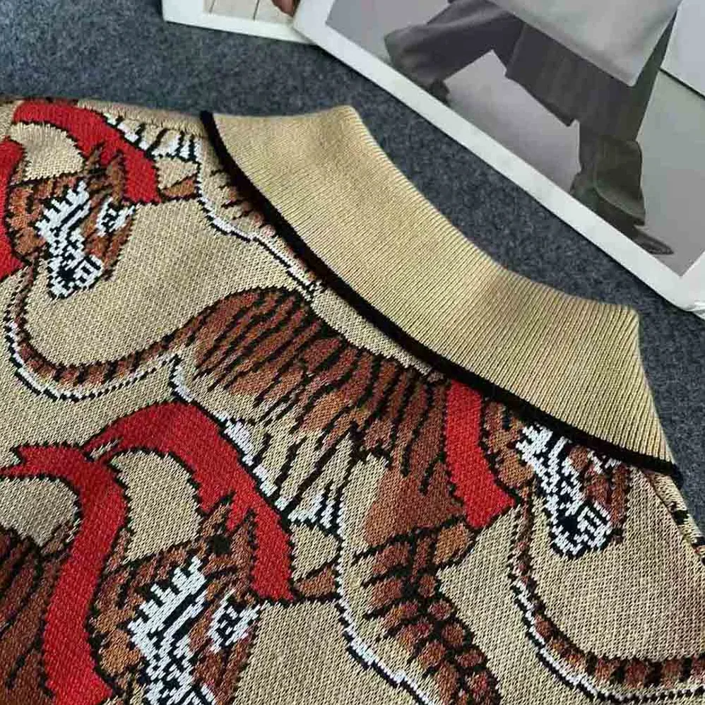 Burberry Tiger Graphic Technical Wool Jacquard Dress for Women