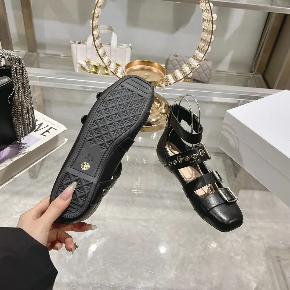 Dior Punk Ballet Flat Black Supple Calfskin for Women Dior Punk Ballet Flat Black Supple Calfskin for Women