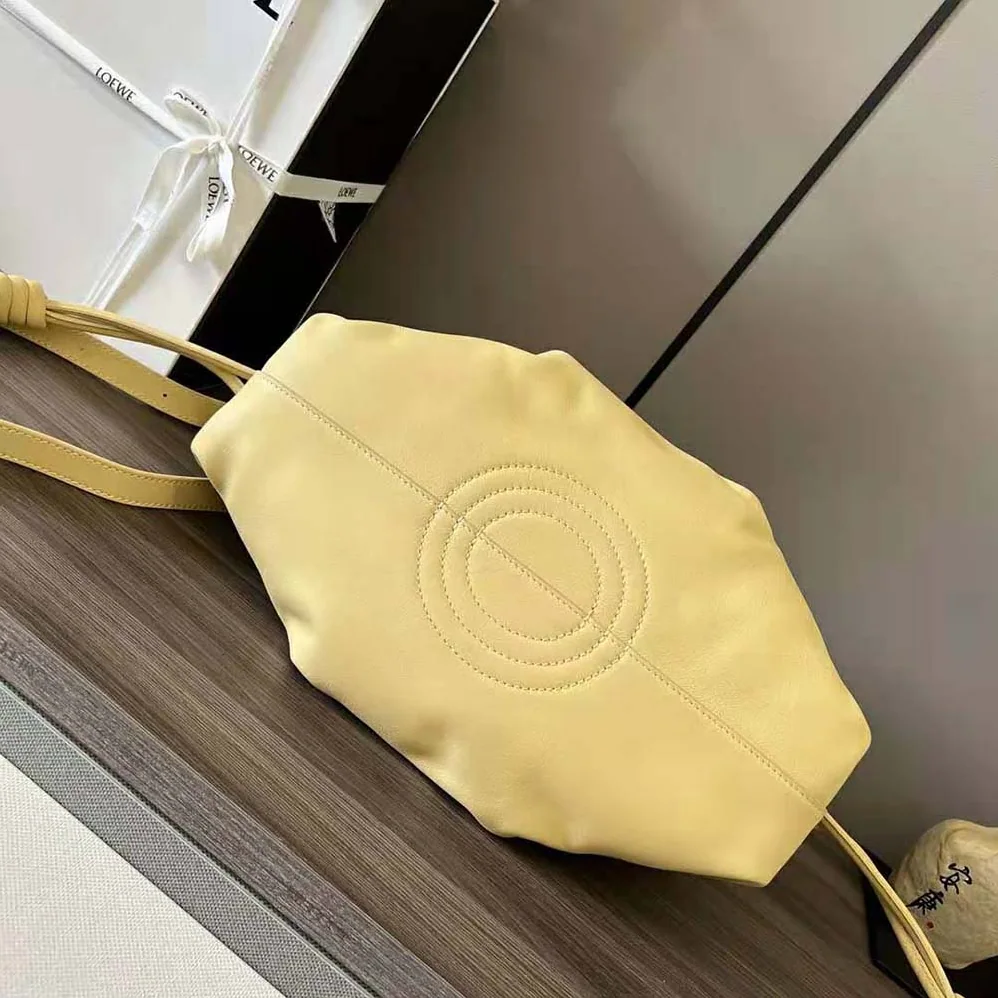 Loewe Small Paseo Bag in Shiny Nappa Calfskin for Women in Gold