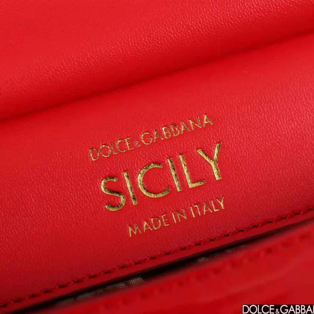 Dolce Gabbana D&G Small Sicily Handbag for Women in Red