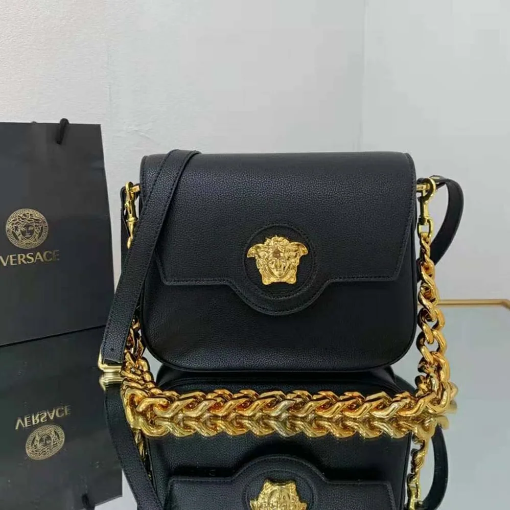 Versace La Medusa Shoulder Bag for Women in Black Versace La Medusa Shoulder Bag for Women in Black