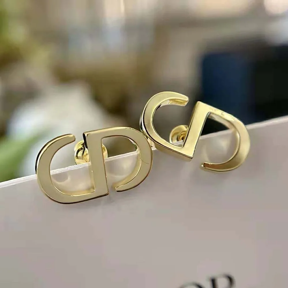 Dior Petit CD Studs Earrings Gold for Women in Finish Metal Dior Petit CD Studs Earrings Gold for Women in Finish Metal