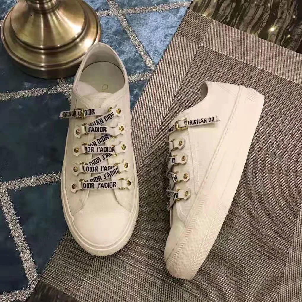 Dior Walk'N'Dior Low-Top Sneaker in White Canvas for Women Dior Walk'N'Dior Low-Top Sneaker in White Canvas for Women