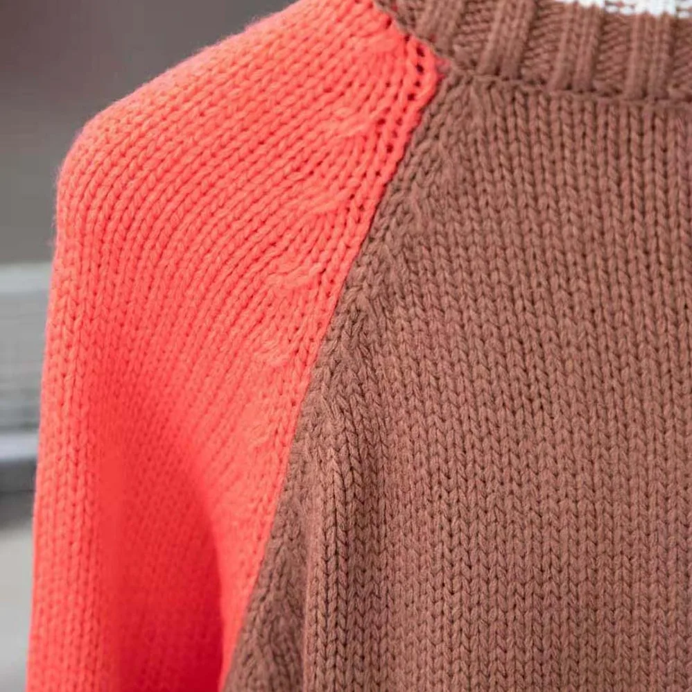 Dior Tears Zipped Blouson Brown and Red Wool and Cashmere Jersey for Men