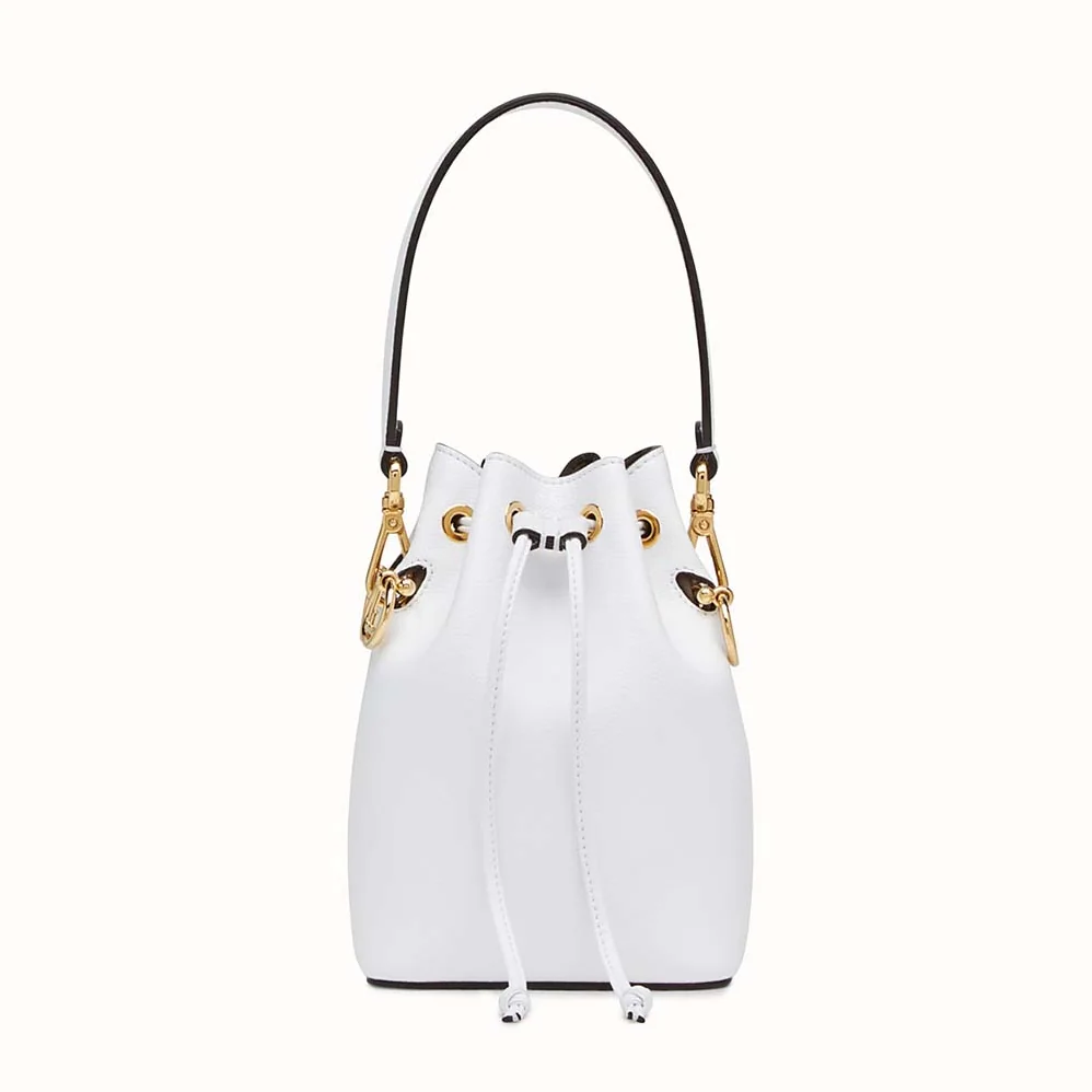 Fendi Mon Tresor White Leather Mini for Women in Bag