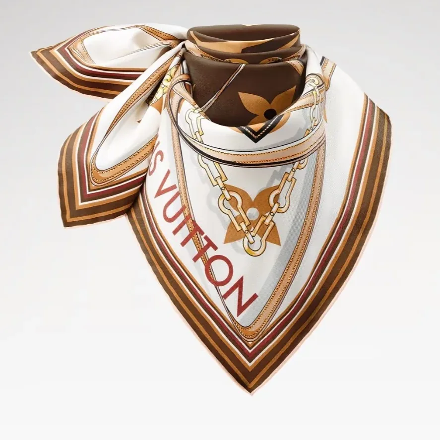 Louis Vuitton Ultimate Monogram Square 90 Scarf Brown /