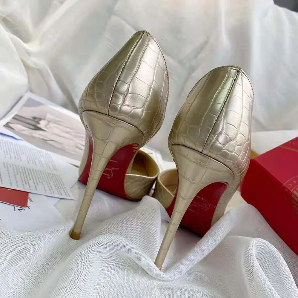 Christian Louboutin Lriza 100 mm Heel for Women in Gold