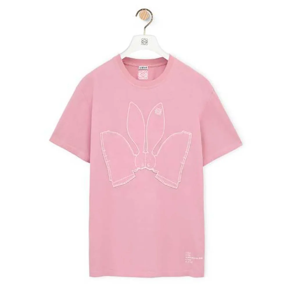 Loewe Bunny T-shirt in Cotton for Women in Pink