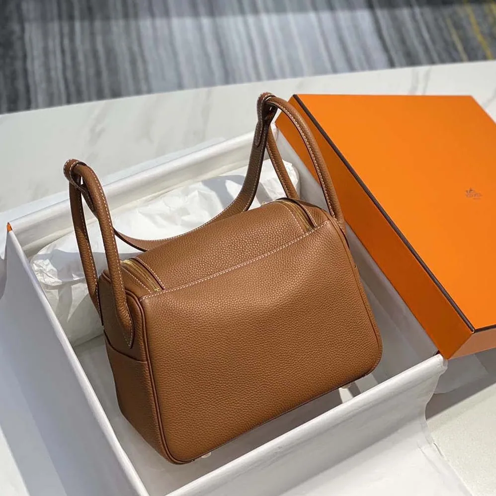 Hermes Lindy 26 in Clemence Leather for Women in Brown Hermes Lindy 26 in Clemence Leather for Women in Brown