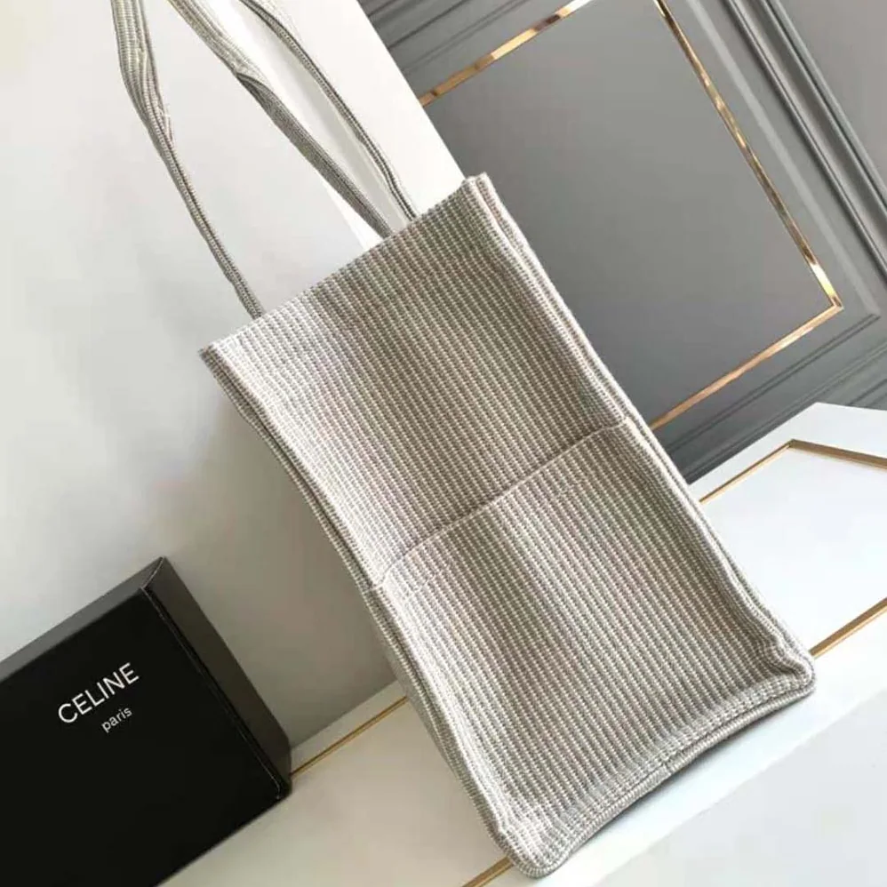 Celine Large Cabas Thais in Striped Textile for Women Celine Large Cabas Thais in Striped Textile for Women