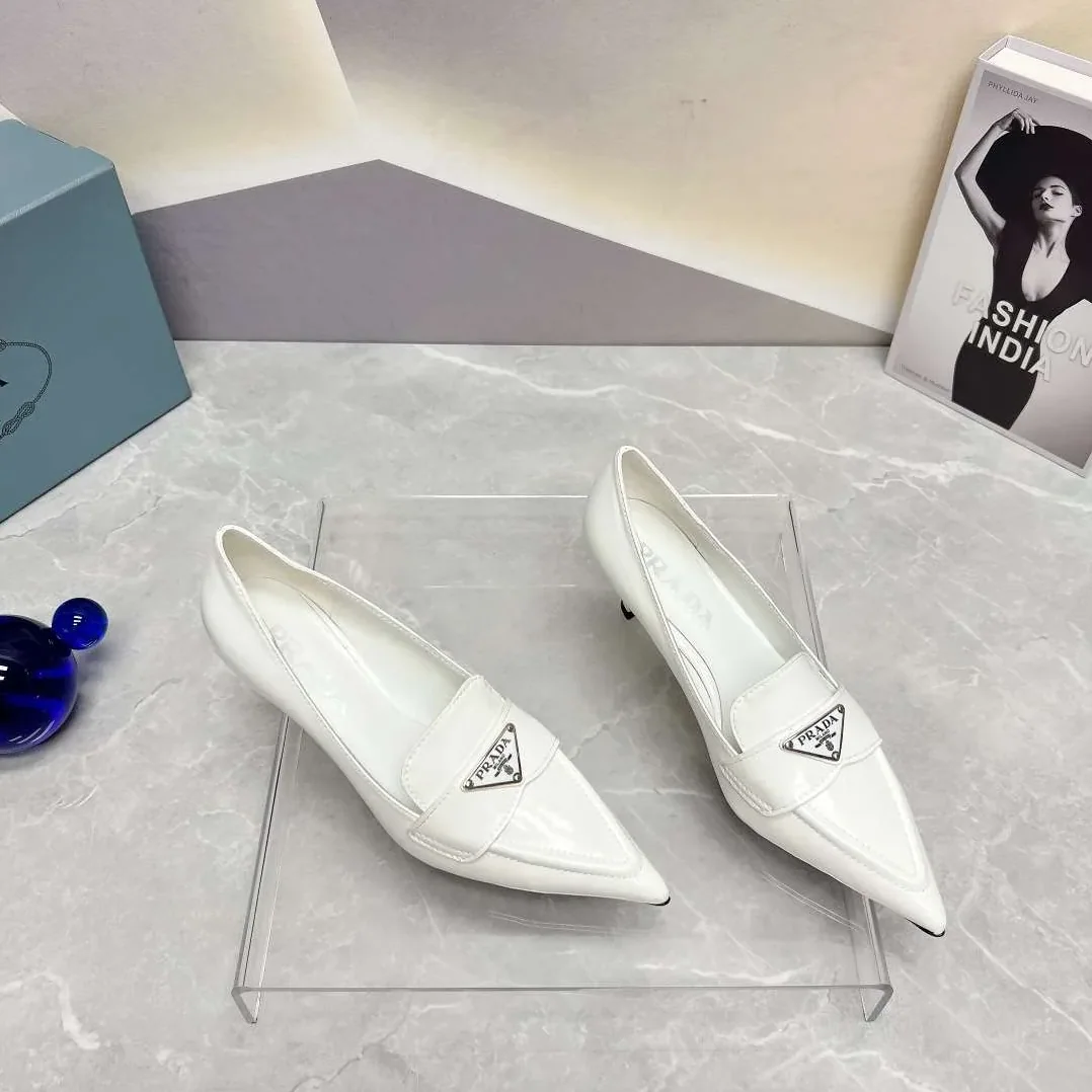 Prada Patent Pumps White Prada Patent Pumps White