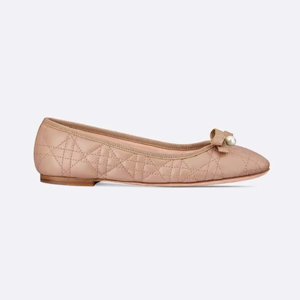 Dior Ballet Flat Nude Quilted Cannage Calfskin for Women Dior Ballet Flat Nude Quilted Cannage Calfskin for Women