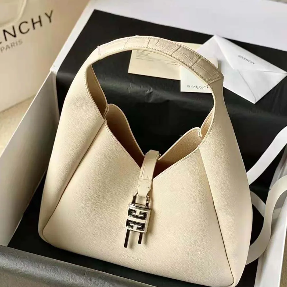Givenchy Medium G-Hobo Bag in Smooth Leather for Women in Beige Givenchy Medium G-Hobo Bag in Smooth Leather for Women in Beige