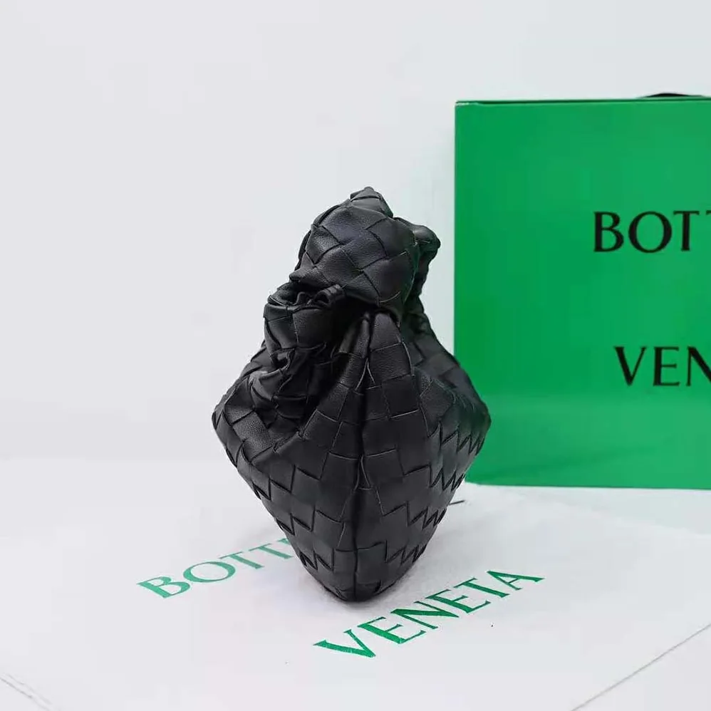 Bottega Veneta Mini Jodie in Lambskin Leather for Women in Black Bottega Veneta Mini Jodie in Lambskin Leather for Women in Black