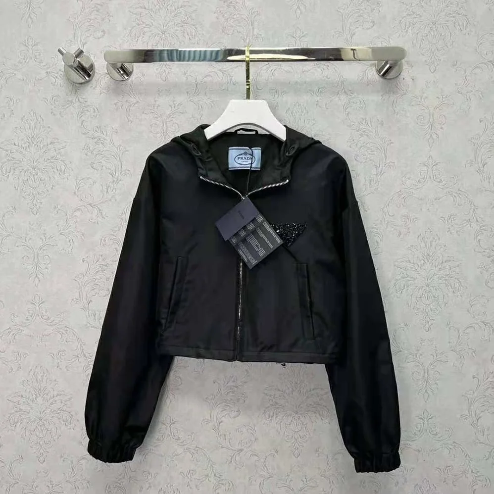 Prada Technical Silk Shirt for Women in Black